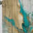 Gold And Turquoise Marble Fluid Ink II - Modern Velvet Curtain - Room Darkening - 1 panel-107831645