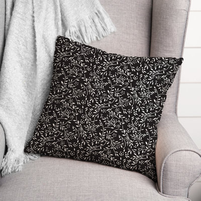 Floral Pattern Indoor/Outdoor Throw Pillow