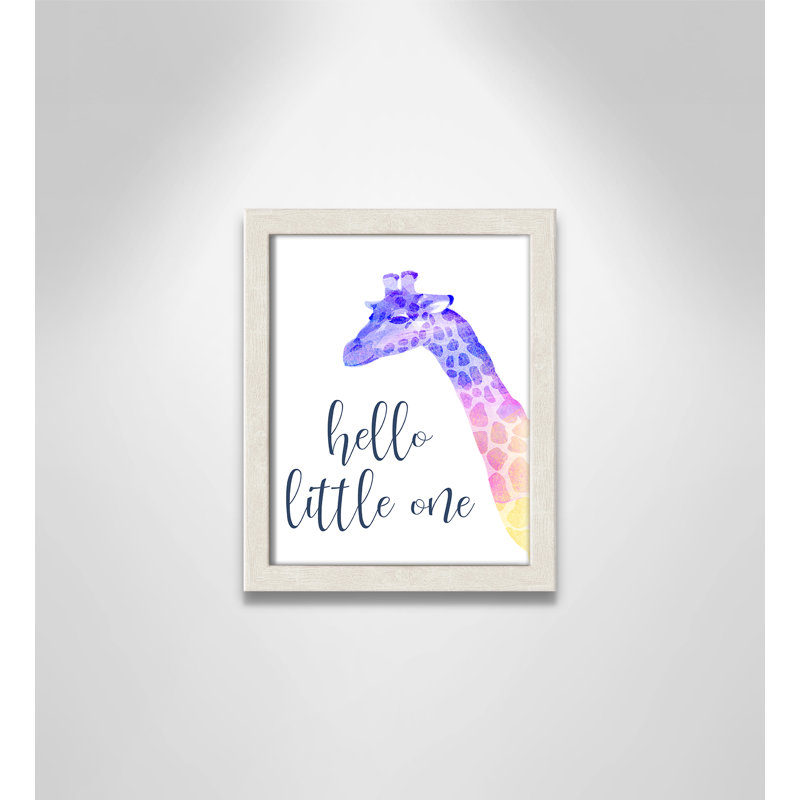 Hello Little One, art encadré, H 11 po x l 9 po x P 1,19 po, Encadrement beige