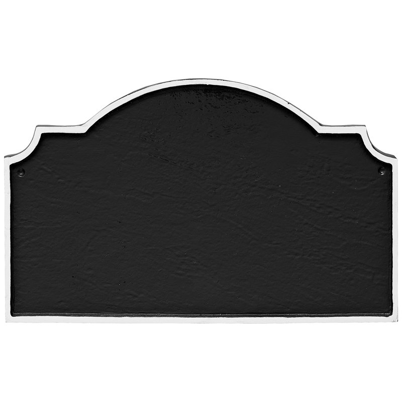 Plaque d’adresse murale sur 1 ligne vanderbilt, Noir / Blanc, Oui