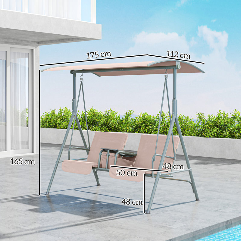 2 Person Porch Swing with Canopy
