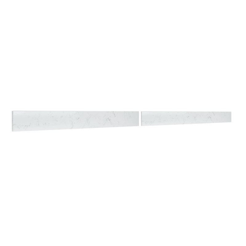 72 Inch In Carrara White Engineered Stone Backsplash For Vanity Sink Top