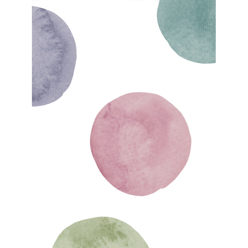 Dusky Pastel Watercolor Dots Peel & Stick Wall Decals