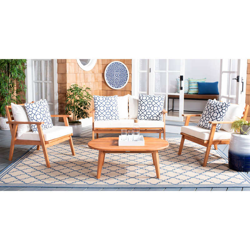 Ensemble de conversation avec canapé 4 pièces Aretta, Beige