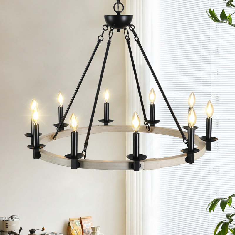 Lustre style chandelier rustique 32 po 32 lumières