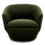 Fauteuil demi-tonneau pivotant en velours Elexi-929657895