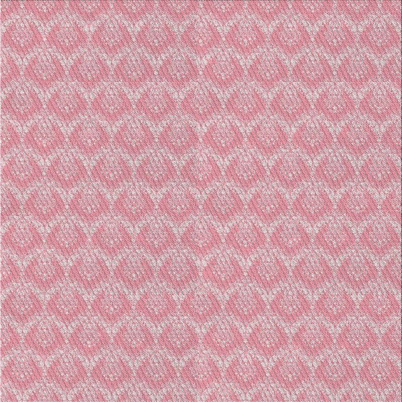 Tapis de zone rose à motif, Carré 7 pi