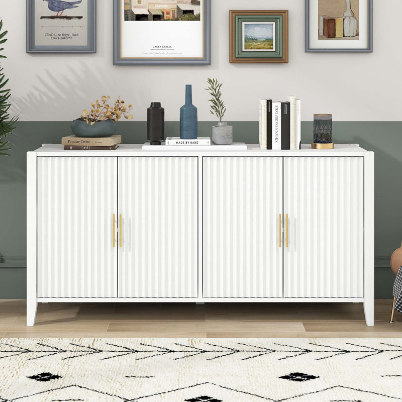 Armoire de rangement décorative, Blanc