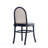 Paragon Industry Chic Upholstered Natural Cane Ash Wood Dining Chair in Black and Gray-72063830