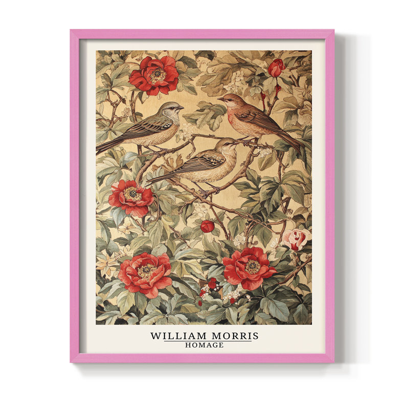 Impression encadrée, série en bois massif, de la collection «ML» MR, H 11 po x l 9 po, Rose