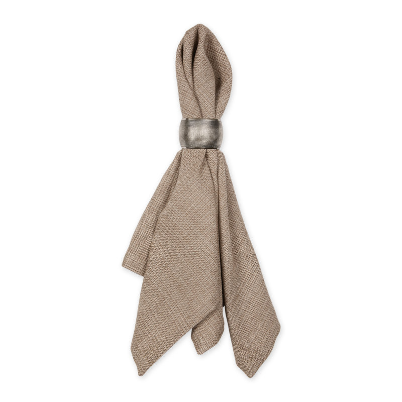 Cotton Blend Square Napkin, Mushroom