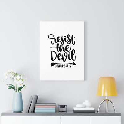 Resist James 4:7 - Wrapped Canvas Print