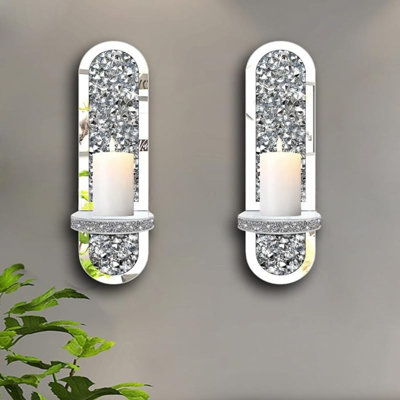 2 Piece Glass Wall Sconce Set