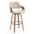 Beasley Beige Fabric Bar Stool with White Washed Wood Legs-688085055-721881273