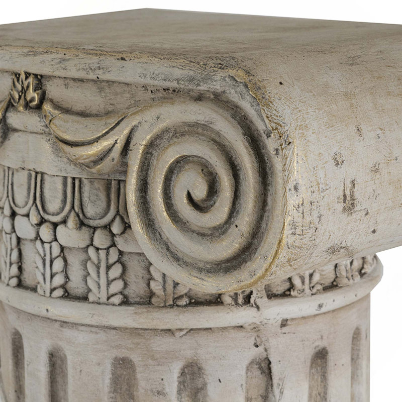 Meuble piédestal en magnésium blanc antique 1pc