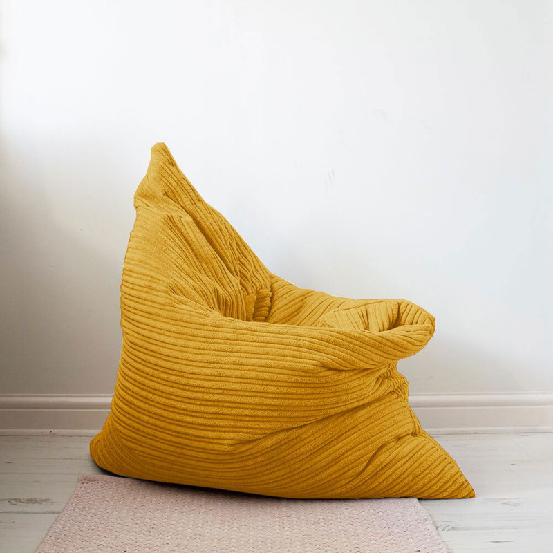 rucomfy Beanbags Soft Corduroy Square Floor Cushion - Use as Large Cushion, Pillow or Extra Seating - Home Living Room Decor or Bedroom Furniture - Machine Washable - L68cm x W68cm