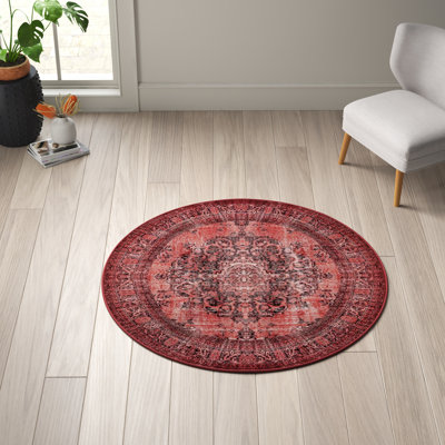 Tapis oriental en polyester tissé à la machine Shyann