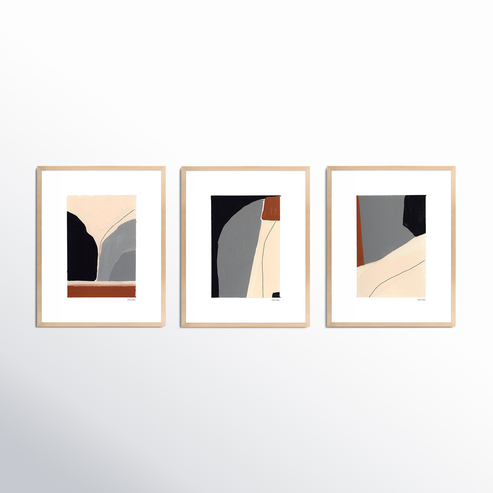 Transcendence. Set Of 3 by Andrea Stokes, Maple Wood, 20" H x 16" W x 1.25" D