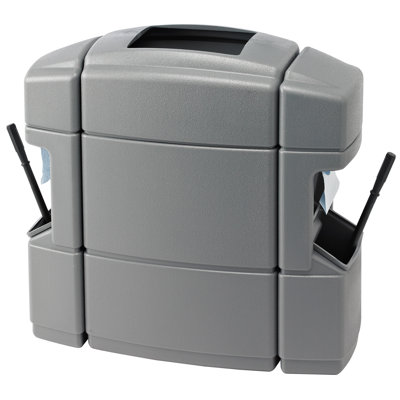 Islander Series Plastic Open Recycling Bin - 40 Gallons