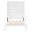 Lit escamotable double pleine grandeur avec tablettes, blanc