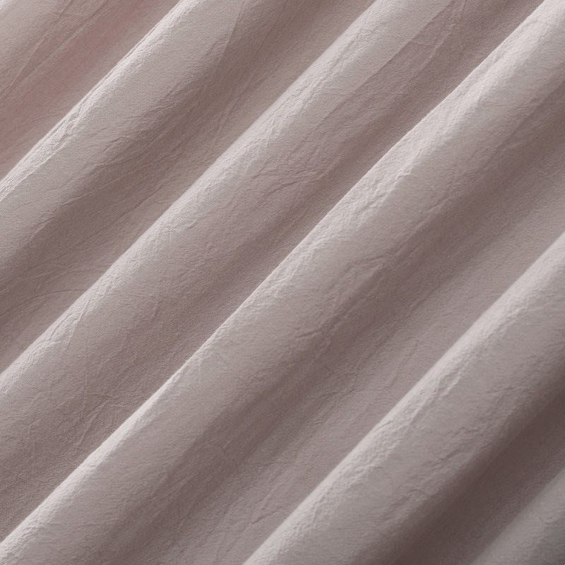 Archaeo Sarro Washed Cotton Semi-Sheer Tab Top Curtain Panel, 52" W x 95" L, Rose Quartz