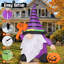 Gnome gonflable d'Halloween à DEL de 6,7 pi avec enseigne «Happy Halloween» et lanterne citrouille