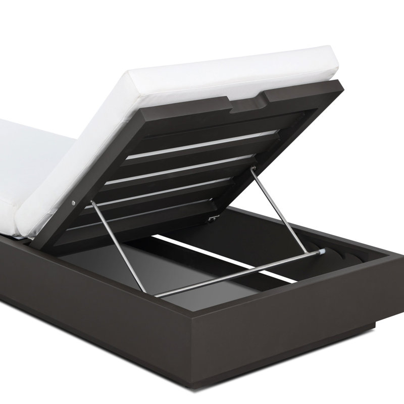 Katari Outdoor Chaise Lounge, White