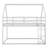 Low House Bunk Bed with Integrated Ladder-1553496720