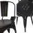Metal Indoor-Outdoor Chairs Distressed Style Kitchen Dining Chairs Stackable Side Chairs With Back Set Of 4-563561064