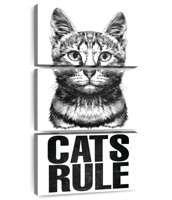 Cats Rule, 32" H x 15" W