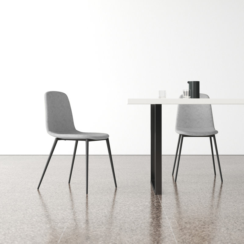 Kody Velvet Upholstered Dining Chair, Bella Platinum Performance Velvet