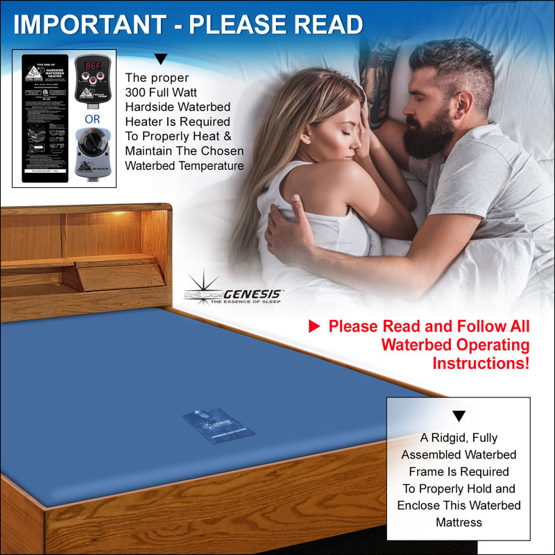 Genesis 400 Gentle Wave Waterbed Mattress, King