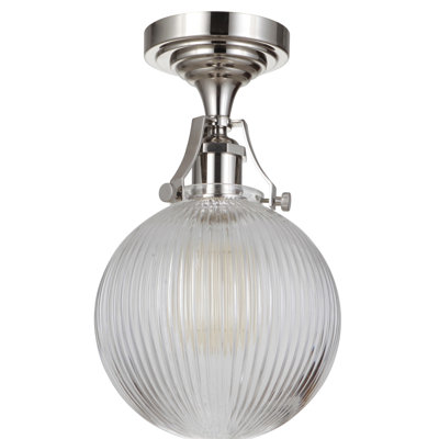 Plafonnier semi-encastré à simple sphère 7,75 po 1 lumières Javen