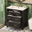 Charmant meuble-lavabo avec rangement abondant et design élégant pour une fonctionnalité idéale