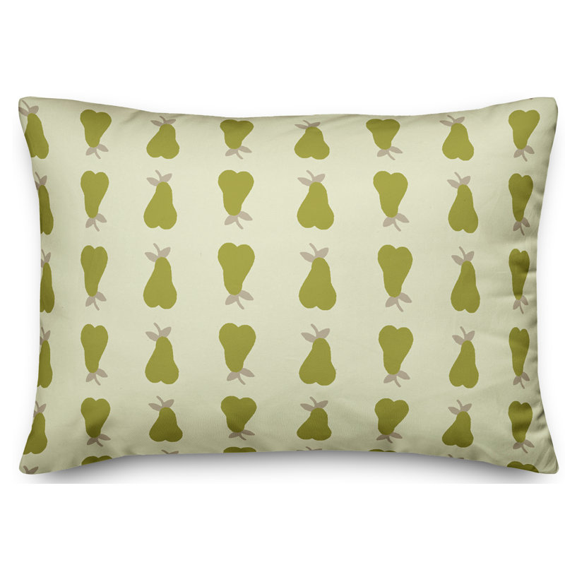  Coussin Pear, Vert / Brun clair