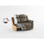 Fauteuil inclinable classique avec accoudoirs coussinés, brun sable, rembourrage en mousse pour un confort accru, siège renforcé en métal