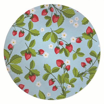 Strawberries Outdoor Rug