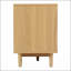Meuble télé pour téléviseur 65, 75, 85 pouces Boho, meuble audio-vidéo avec rangement ouvert et tiroirs, console multimédia en bois moderne avec rotin