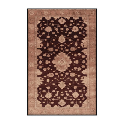 Machine Washable Overdyed Black Area Rug