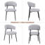 Chaises de salle à manger rembourrées Modern Teddy Boucle avec dossier incurvé, siège rembourré épais et pieds en métal-129688652-129688654