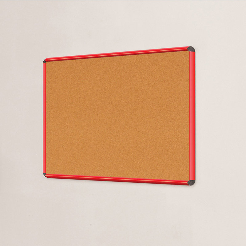 Wall Mounted Bulletin Board, 120cm H x 240cm W, Red