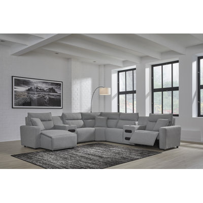 Canapé modulaire inclinable électrique avec méridienne 7 pièces Modmax