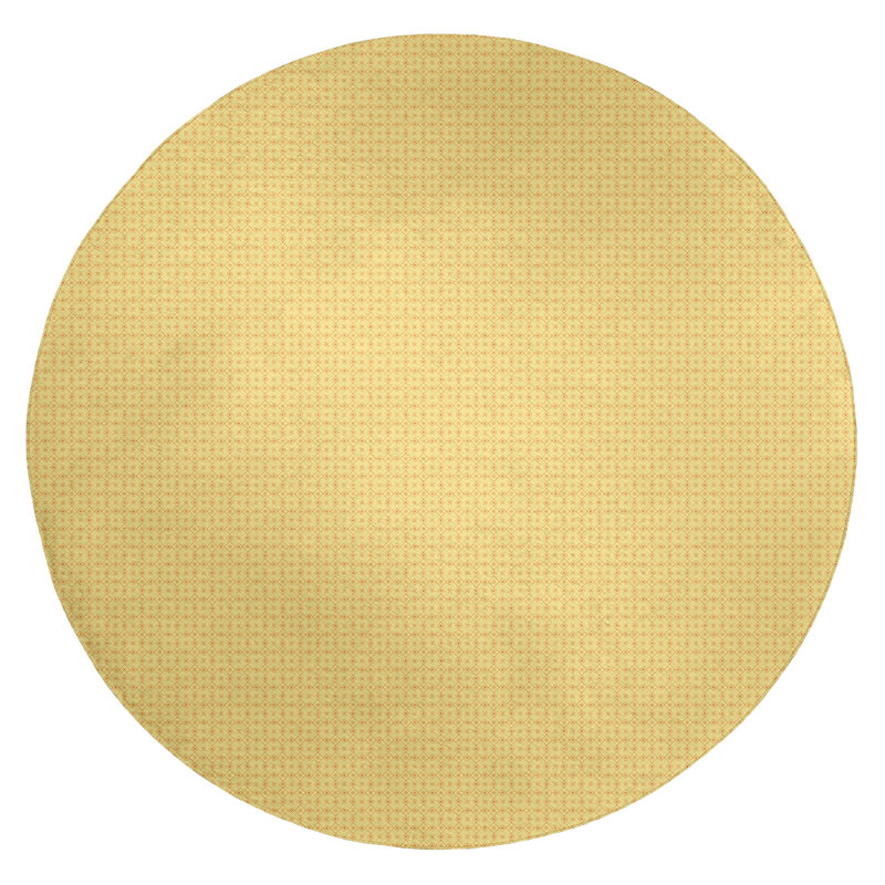 Tapis jaune napperon, Rond 5 pi