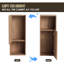 Armoire de salle de bain 12 po, portes à fermeture douce, fixation flottante, imitation chêne