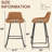 Upholstered Counter Stool With Metal Frame-586539583-586539577