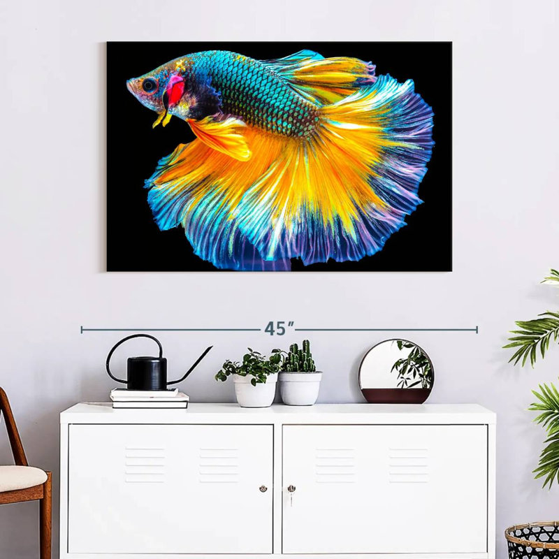 Brampt Multicolored Betta Fish, 26'' H x 39'' W