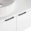 Meuble-lavabo suspendu et lavabo, contreplaqué blanc brillant, meubles de salle de bain modernes (doit inclure le meuble-lavabo et le lavabo)