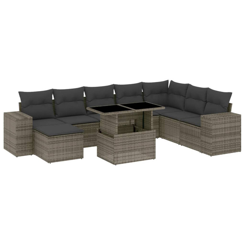 Ensemble de canapé de jardin Vidaxl gris