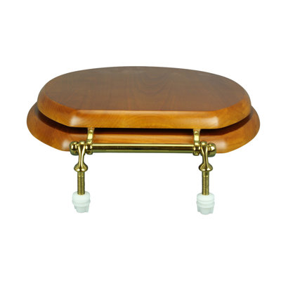 Siège de toilette rond en bois franc