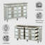 Commode double 8 tiroirs avec miroir Jeyes